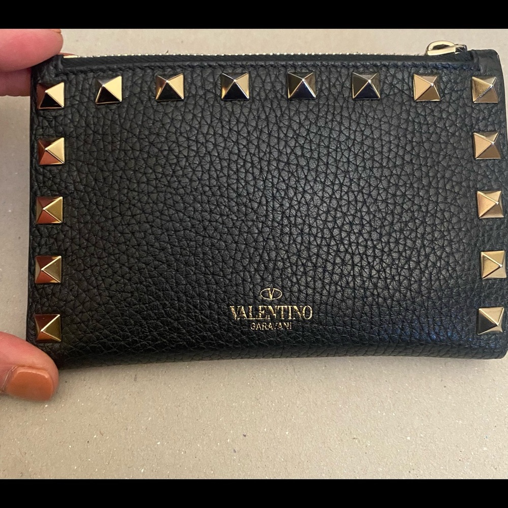 Valentino rock stud small wallet